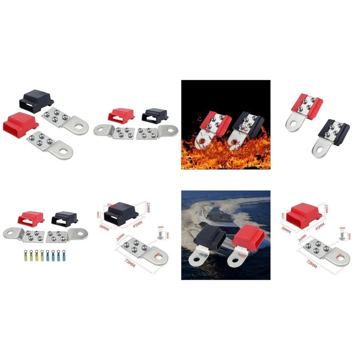 100A DC Battery Terminal BusBars for Universal Applications