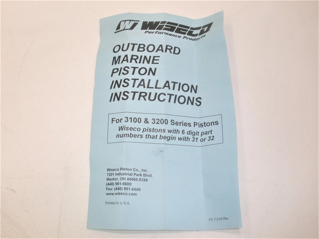 Wiseco 3143P4 Piston for OMC V6 Loop Charge Marine Engine