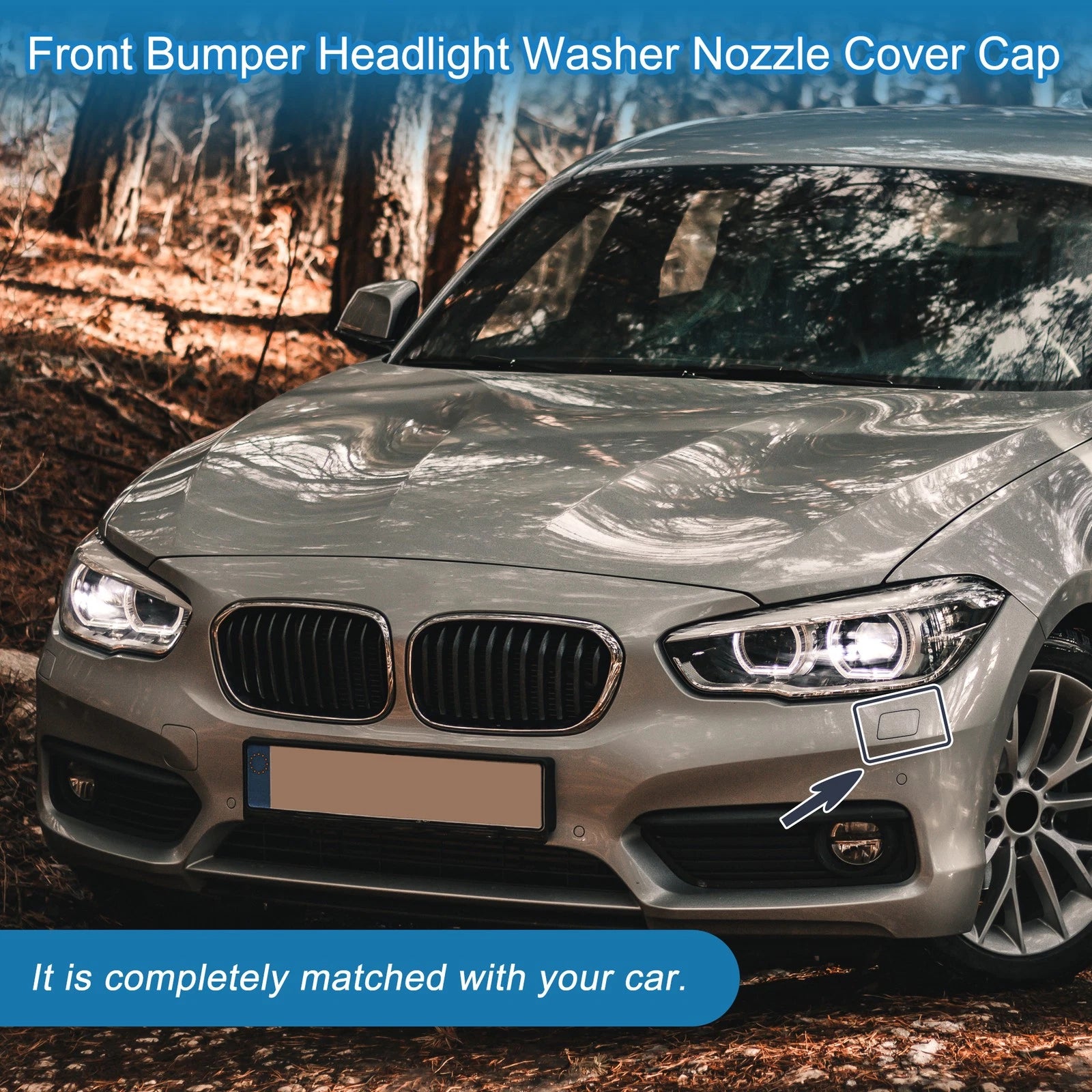 Front Left Side Headlight Washer Nozzle Cover Cap for BMW 1 Series (2004–2013)