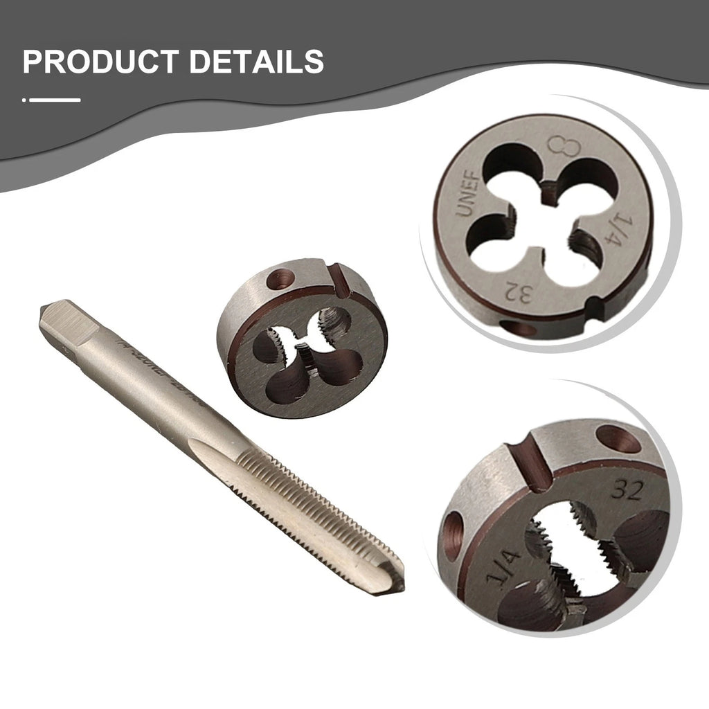1/4-32 UNEF Tap and Die Set for Right Hand Threading