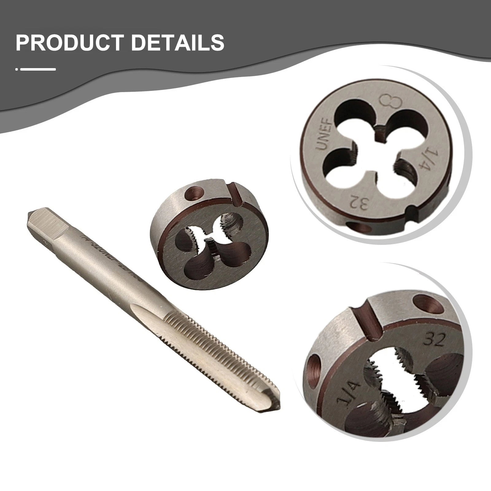 1/4-32 UNEF Tap and Die Set for Right Hand Threading