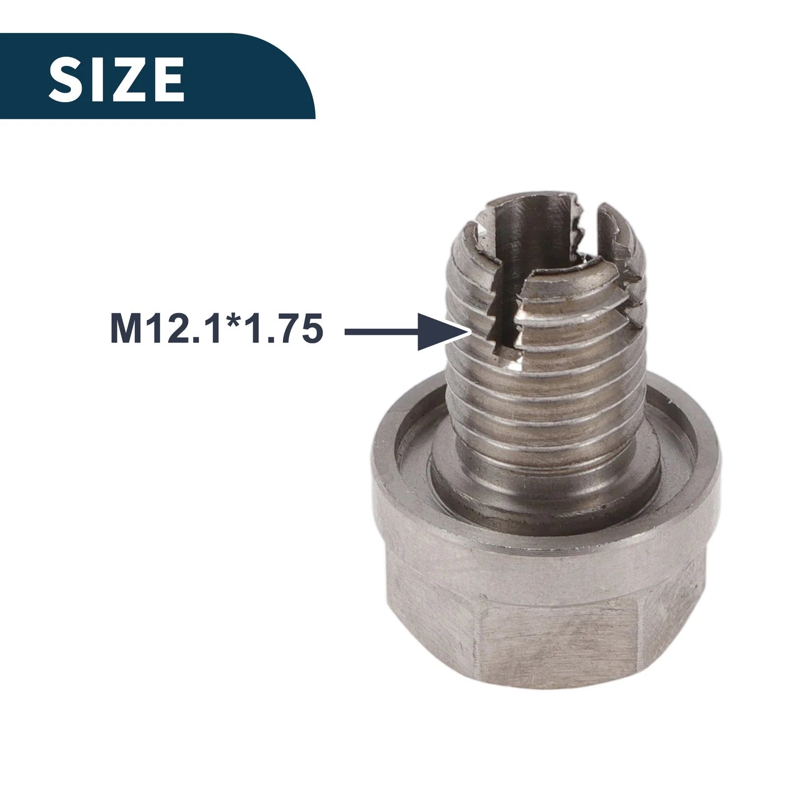 M12.1x1.75 Oil Drain Plug for Universal Applications (Hex Key, 2xRubber Washers)