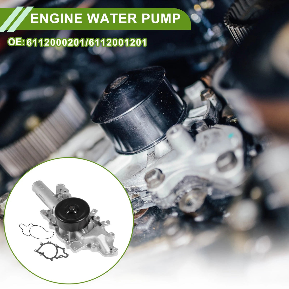 Engine Water Pump for Mercedes-Benz C-Class (No. 6112000201)