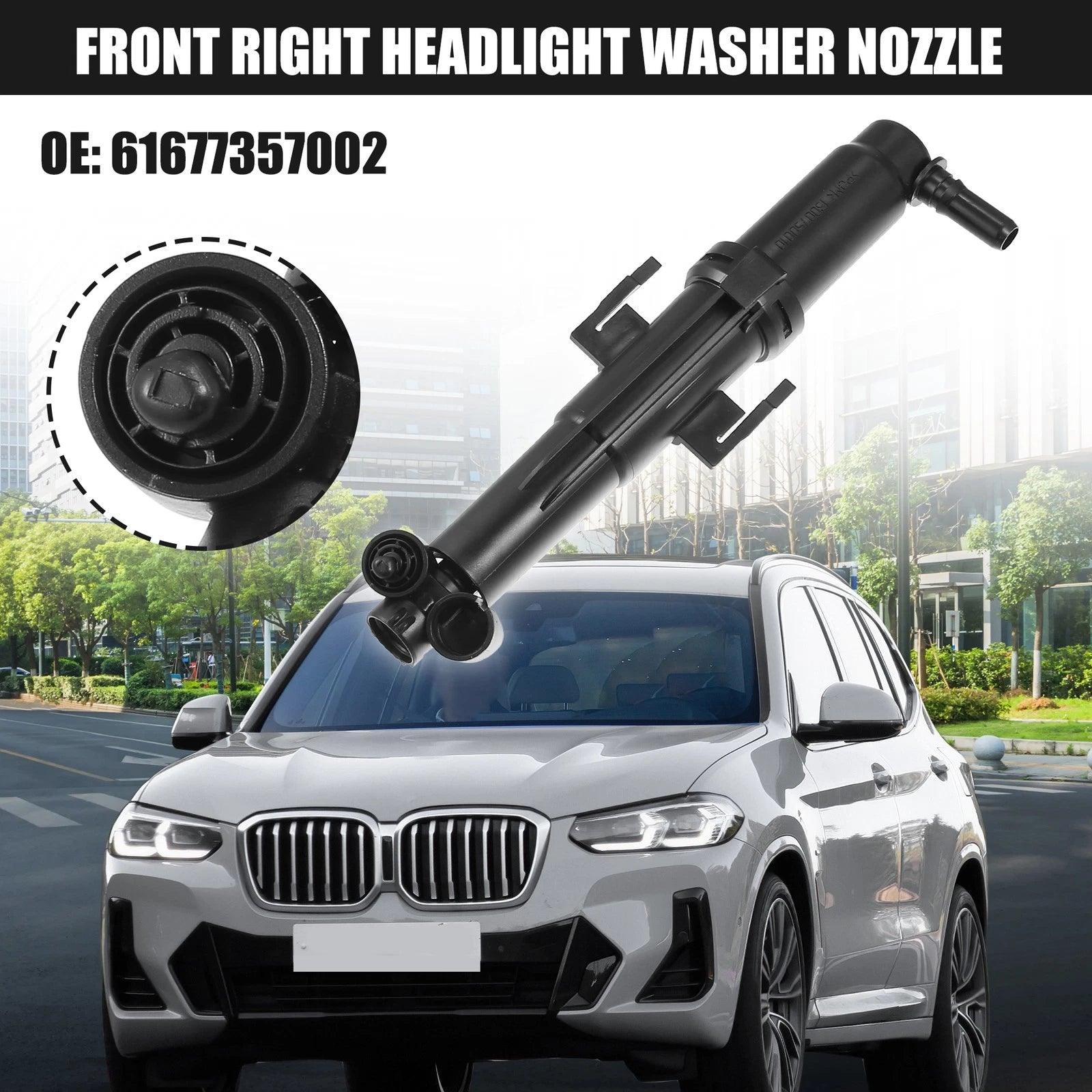 Headlight Washer Nozzle Front Right Replacement for BMW X4 (2015–2018)