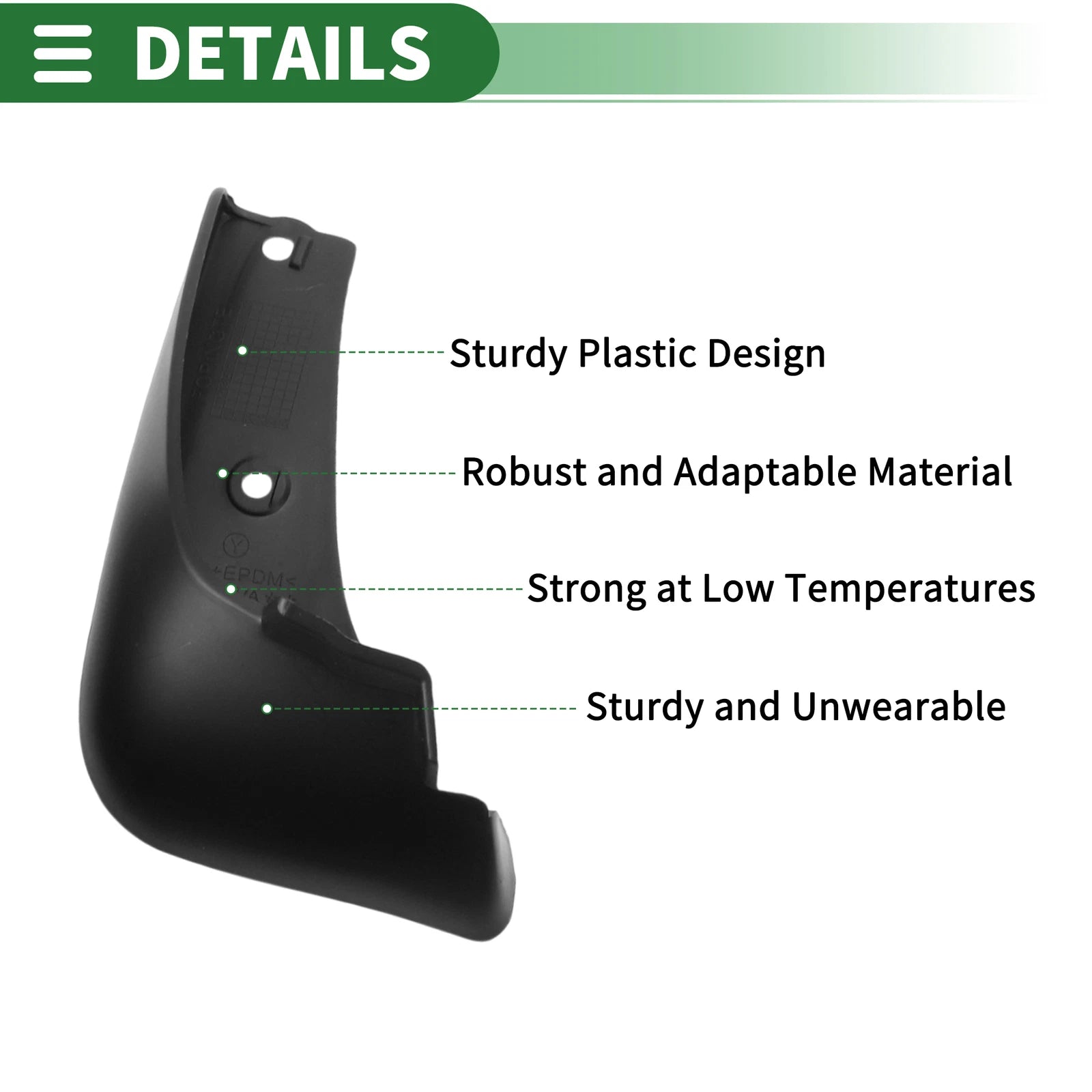 Set of 4 Mud Flaps Splash Guards for Nissan Note (2017–2020)