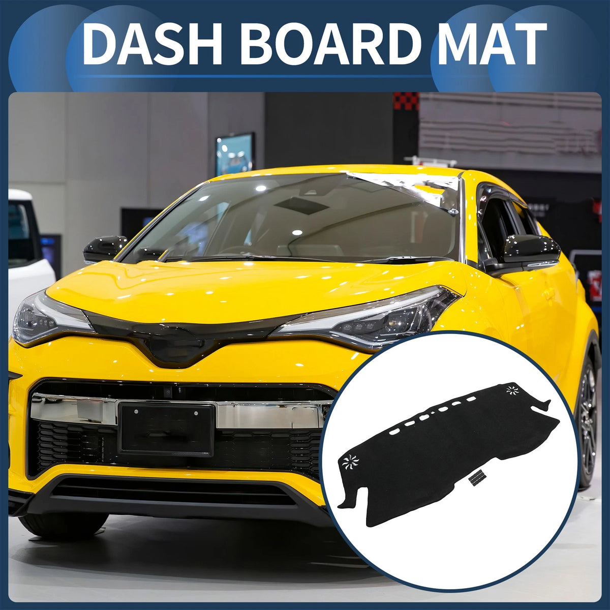 Dashboard Dash Cover Mat for Toyota C-HR NGX50 (2017–2024) Black 1 Set