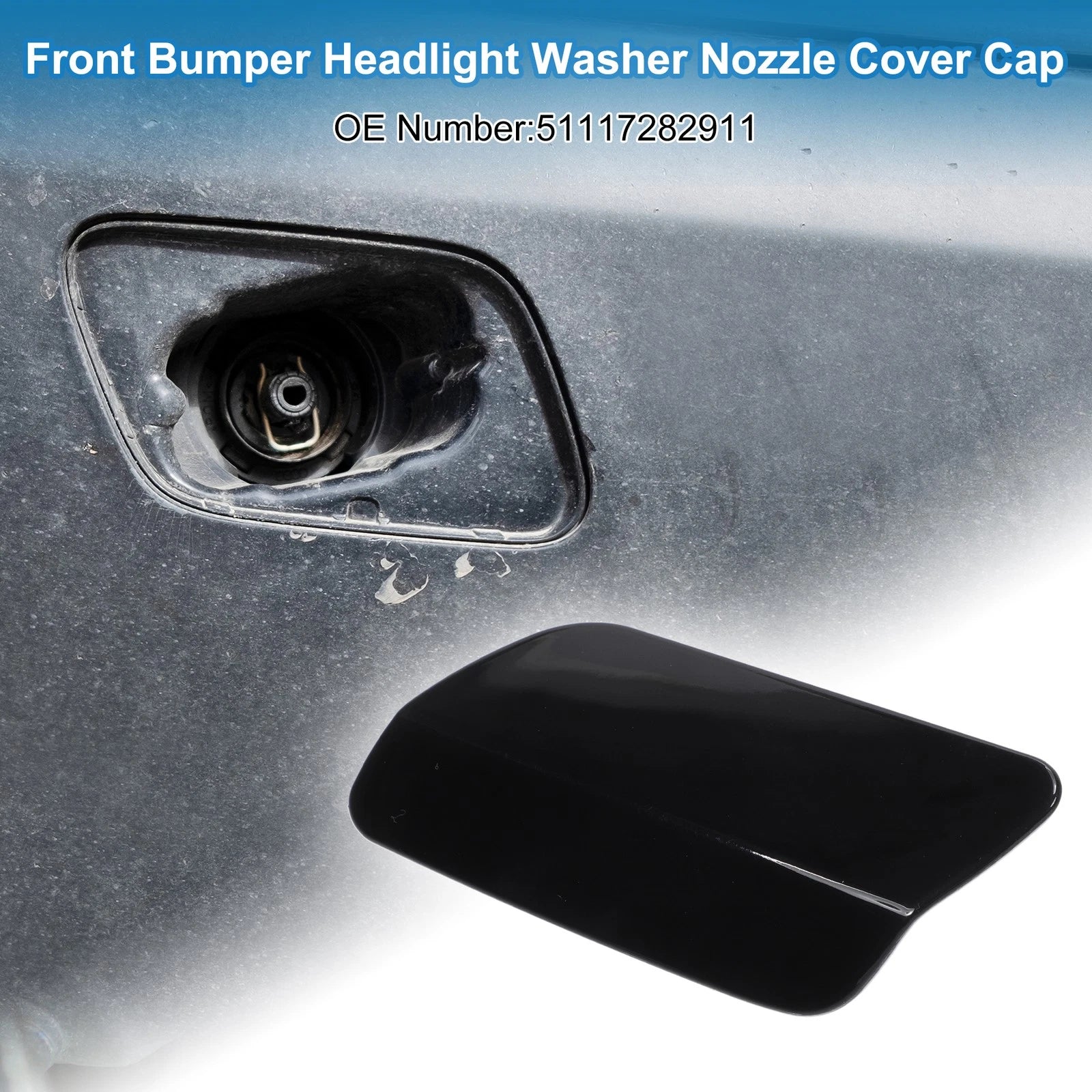 Front Left Headlight Washer Nozzle Cover Cap Replacement for BMW 640i (2011–2020)
