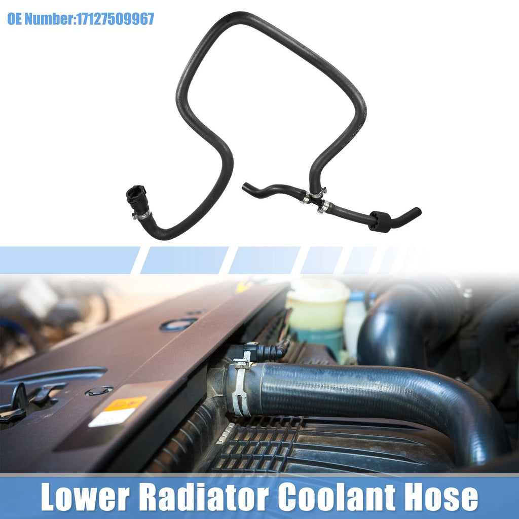 Engine Coolant Hose Replacement for BMW X5 4.4L V8 (2004–2006) Rubber Black