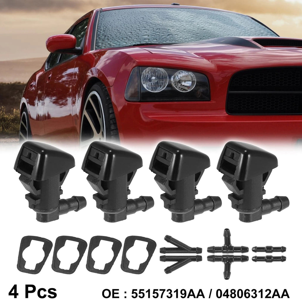 Front Windshield Washer Nozzles Set with Connector for Jeep Liberty (2008–2012)