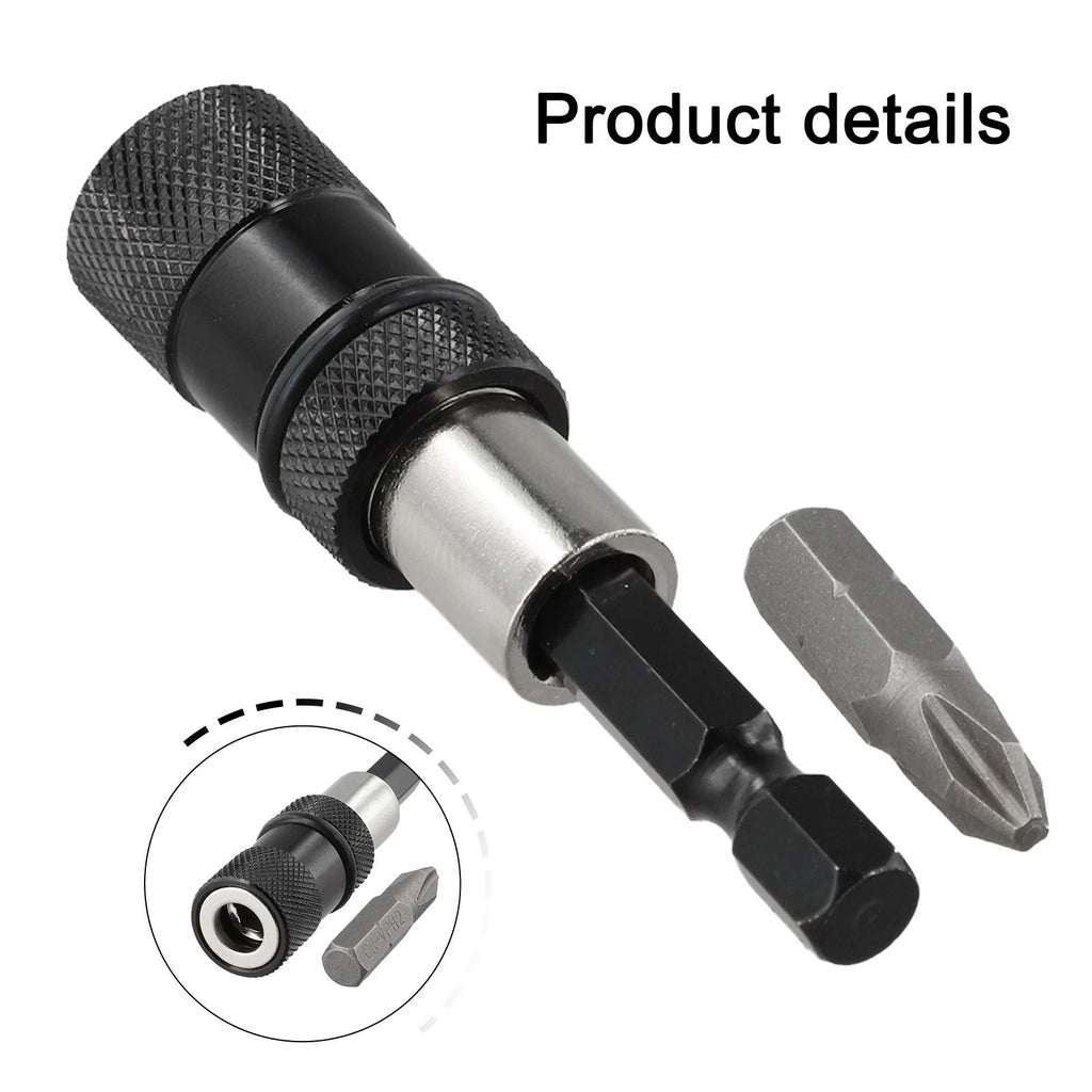 Magnetic Connecting Rod Extension for Electric Screwdriver Bits (1/4 Inch)