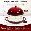 6QT Enameled Dutch Oven for Bread Baking (Fits )