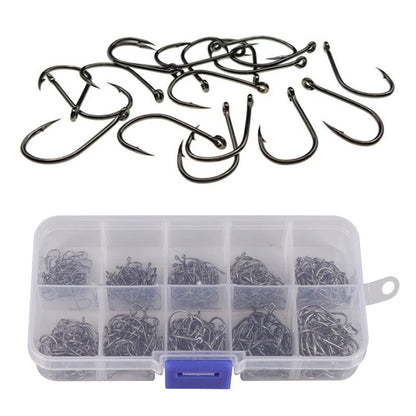 500 Pcs Carbon Steel Barbed Carp Hooks for Fishing