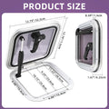 12.7" Square Anodized Aluminum Boat Deck Hatch & Lid Porthole Window