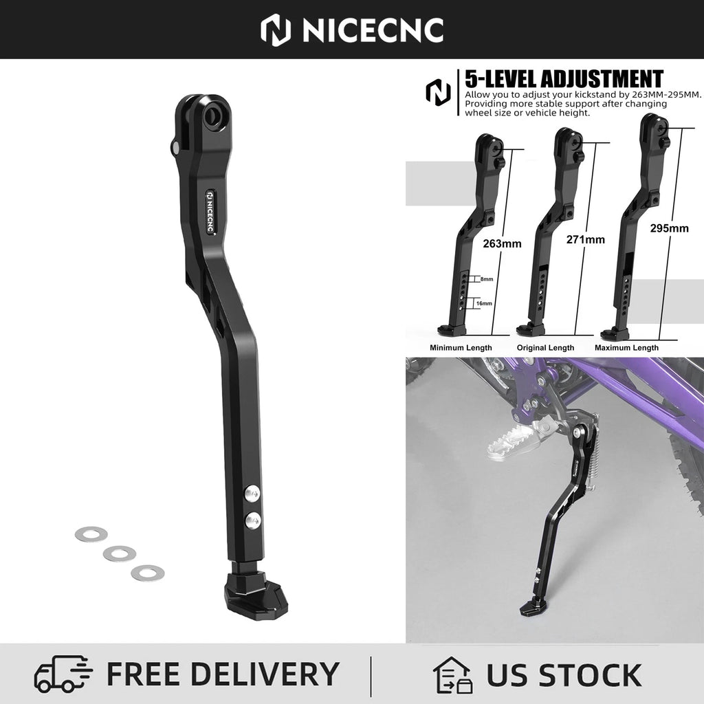 CNC Adjustable Foot Side Kick Stand for Sur Ron Light Bee (2018–2023)