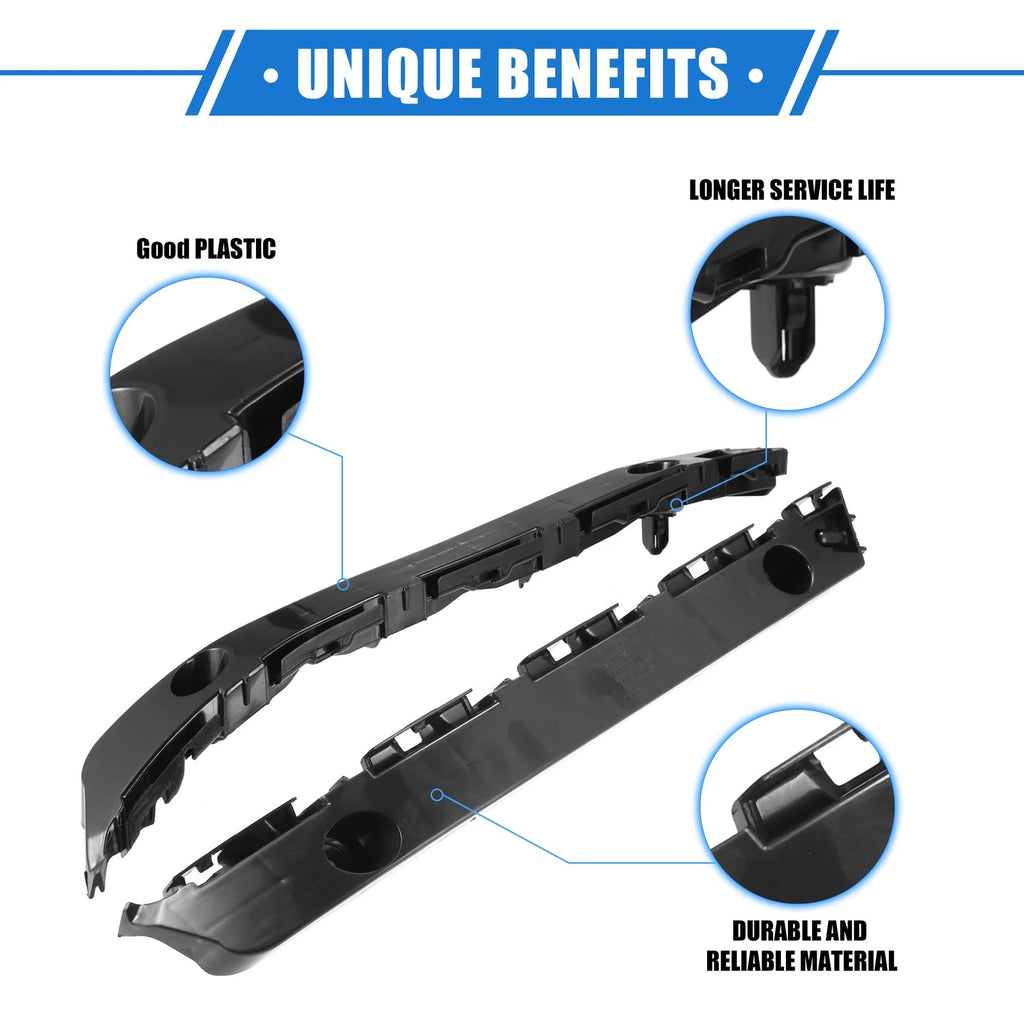 Front Bumper Brackets Support Covers Pair for Toyota Sienna (2004–2010)