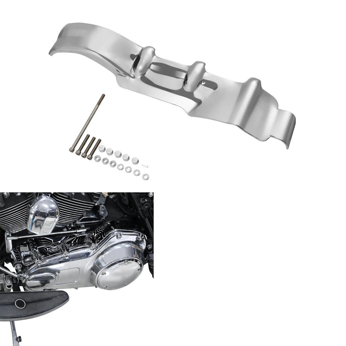 Chrome Inner Primary Covers Trim for Harley Touring Electra Glide Trike (2009–2016)