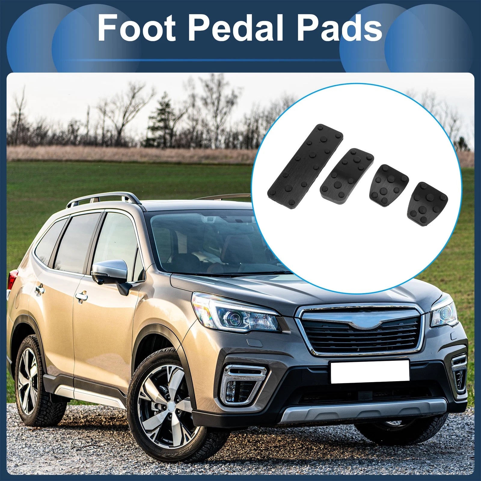 4 Pcs Foot Accelerator Pedal Covers Replacement for Subaru Forester (2003–2005)