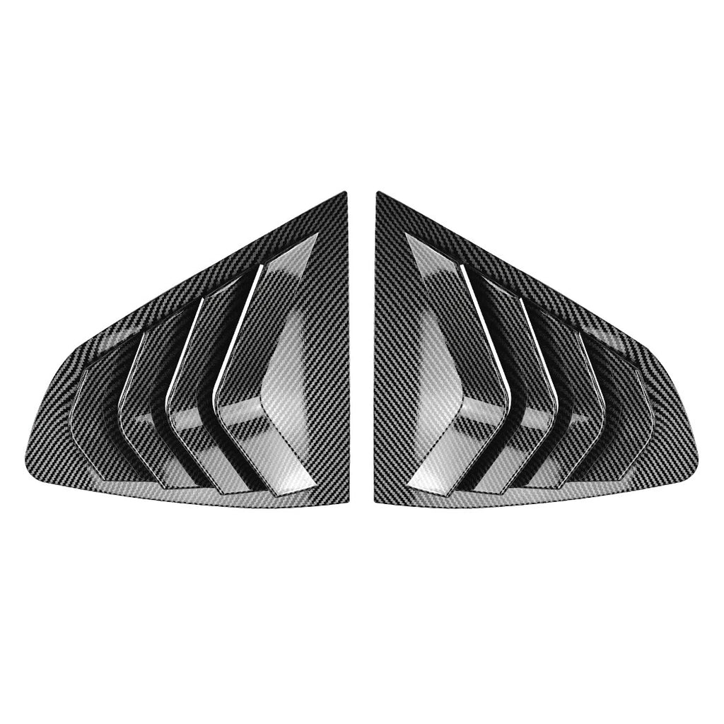 2X Carbon Fiber Look Side Window Louver Shutter Cover for BMW X4 (2018–2024)