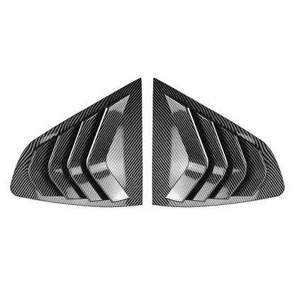 2X Carbon Fiber Look Side Window Louver Shutter Cover for BMW X4 (2018–2024)