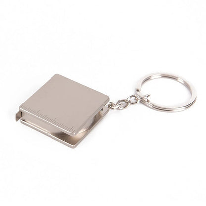 Retractable Stainless Steel Tape Measure Keyring for Easy Measurements
