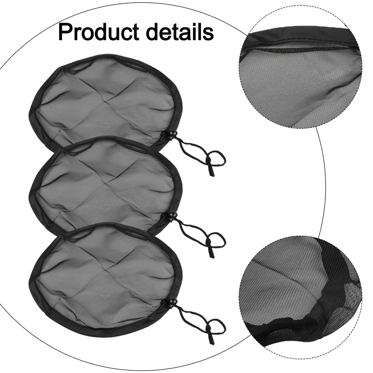 Set of 3 Mesh Covers for Rain Buckets 30cm - Debris Prevention Netting
