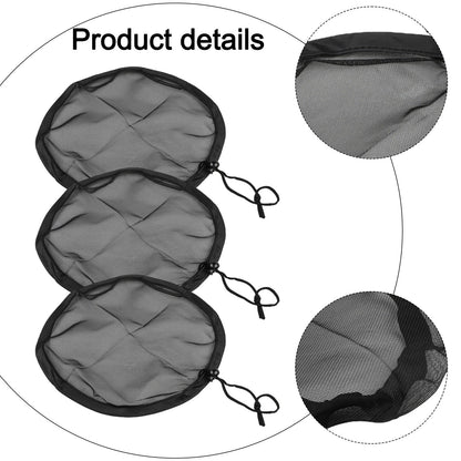 Set of 3 Mesh Covers for Rain Buckets 30cm - Debris Prevention Netting