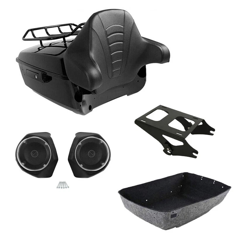 Trunk Rack Backrest Speakers for Harley Touring Glide (2014–2026)