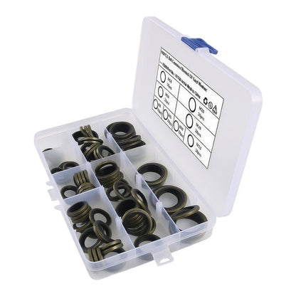 110 pcs Crush Washers for Engine Oil Drain M6-M20 Sizes
