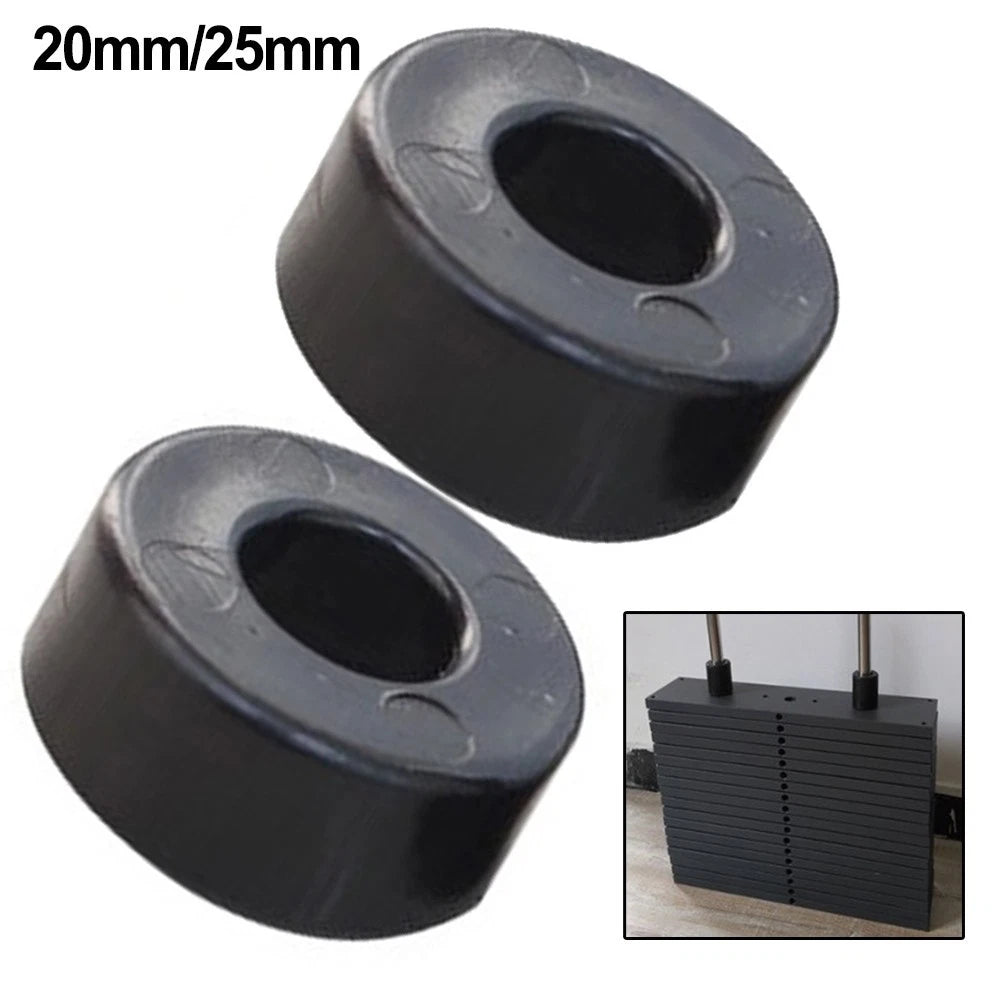 2X Weight Stack Guide Poles with Shock Absorbing Rubber Sleeves
