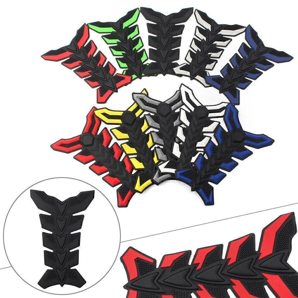 3D Fish Bone Gas Fuel Oil Tank Pad Decal Sticker Protector for Universal Motorcycle