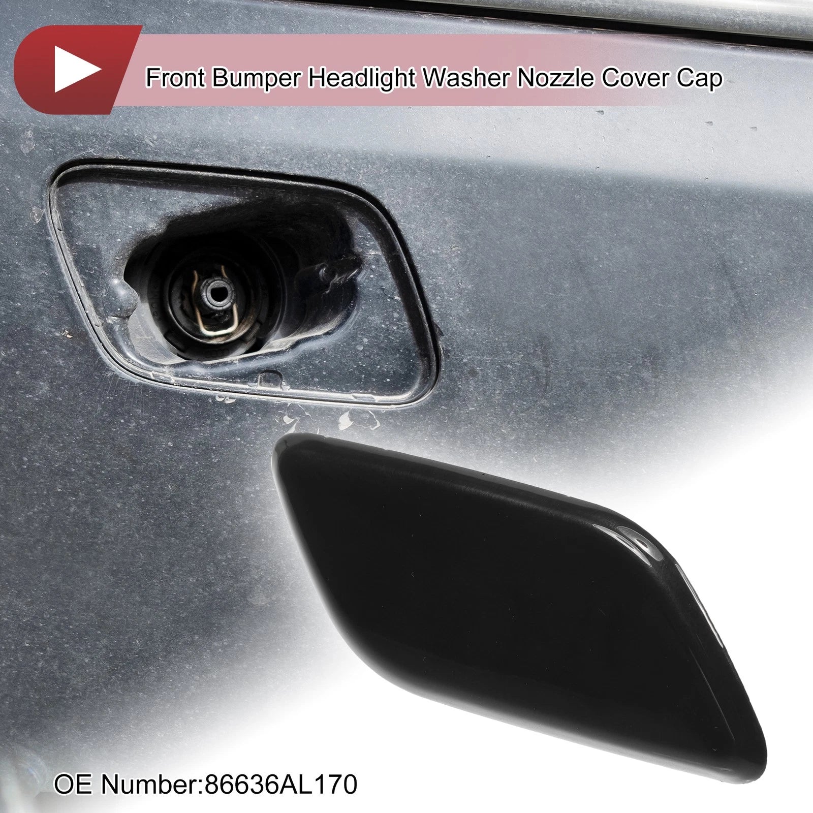 Front Right Washer Nozzle Cover Cap Replacement for Subaru Outback (2010–2018)
