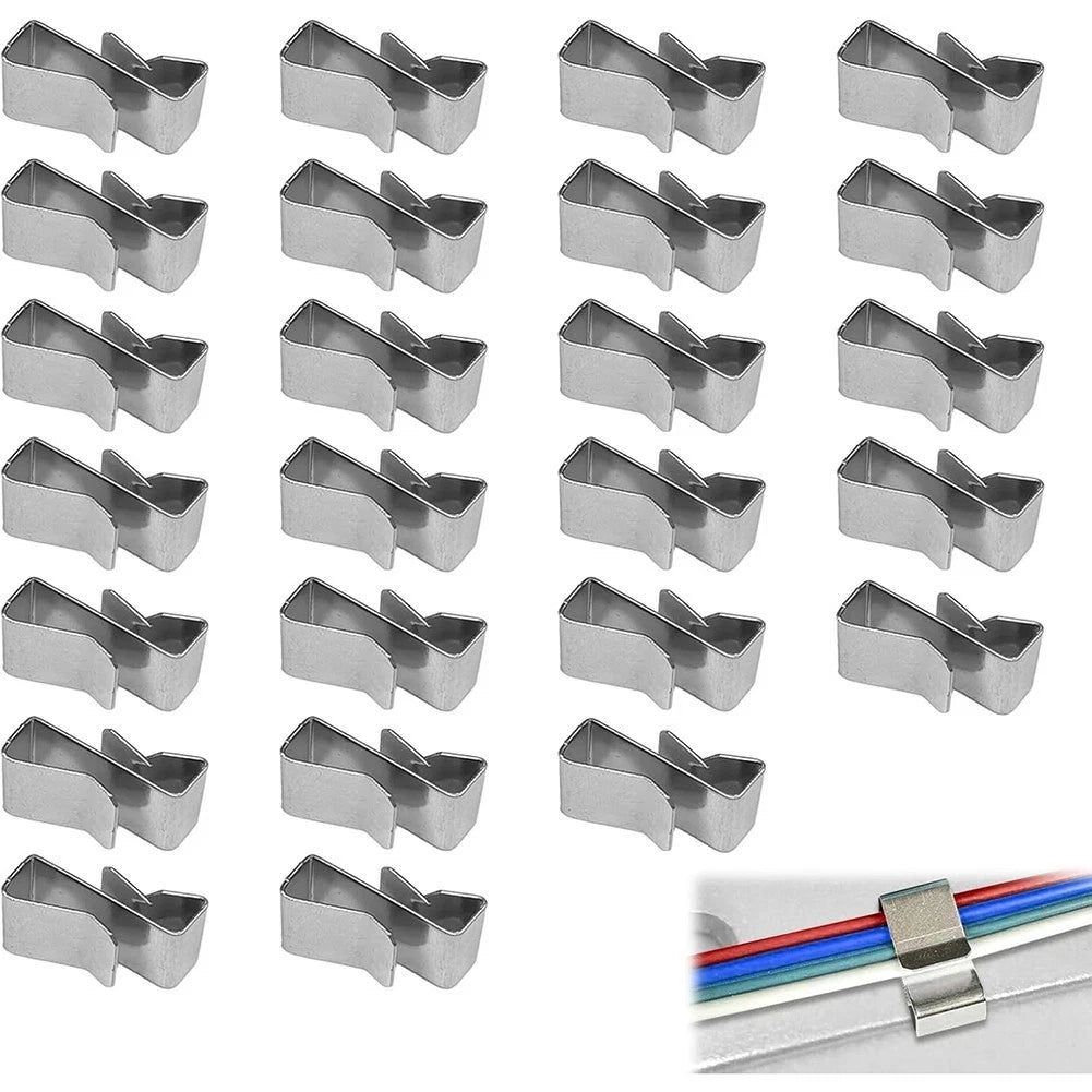 25PCS Stainless Steel Trailer Wire Clips for Frame Wiring