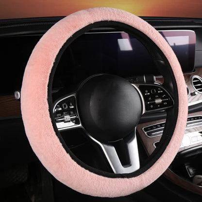 Soft Plush Steering Wheel Cover For 38cm Diameter Winter Warm for general Fit