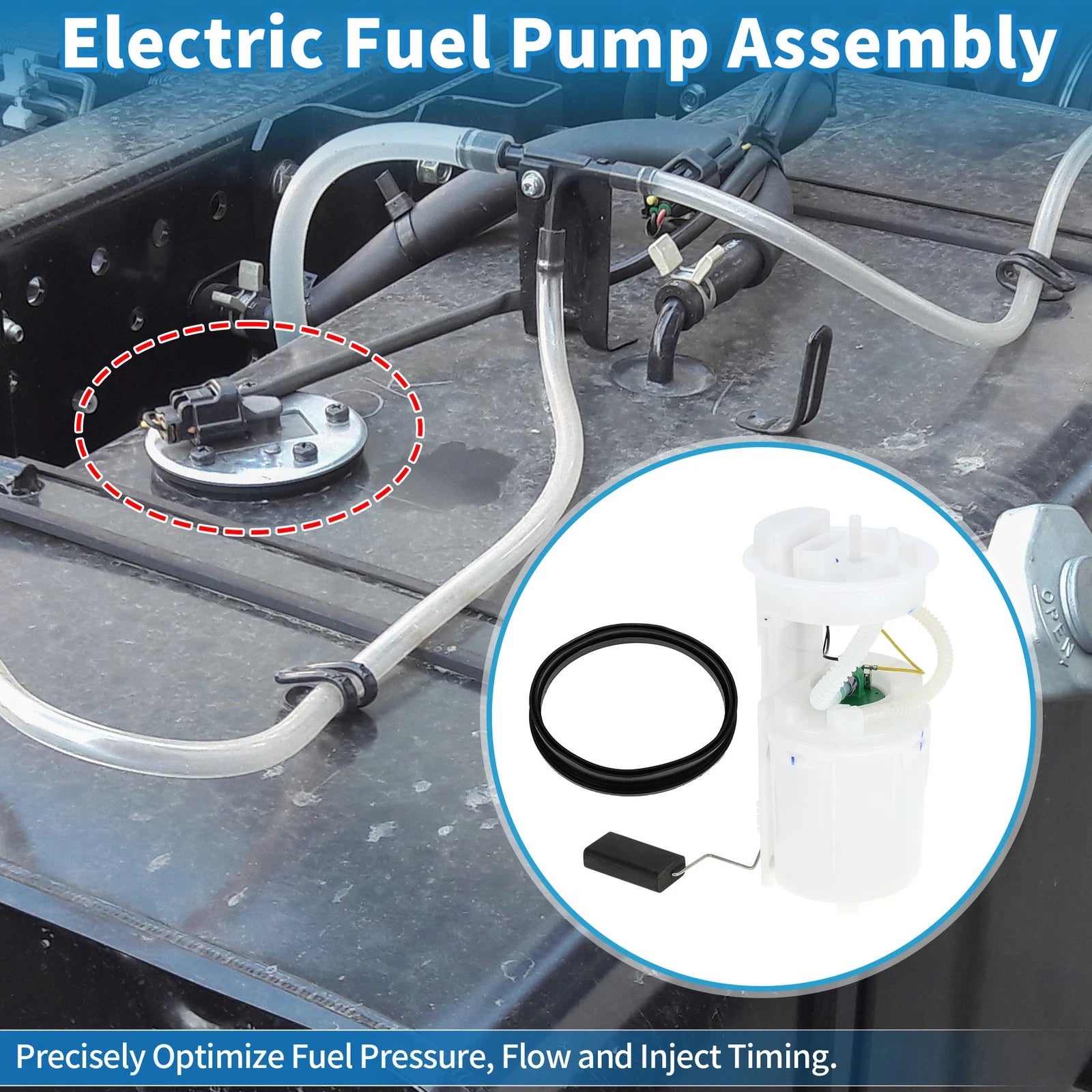 Electric Fuel Pump Assembly Replacement for Volkswagen Golf Jetta Beetle (2011–2024)
