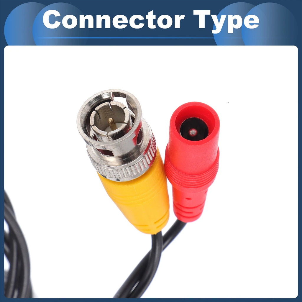Reverse Rear View Parking Camera Video Cable BNC+DC for Car (15M)