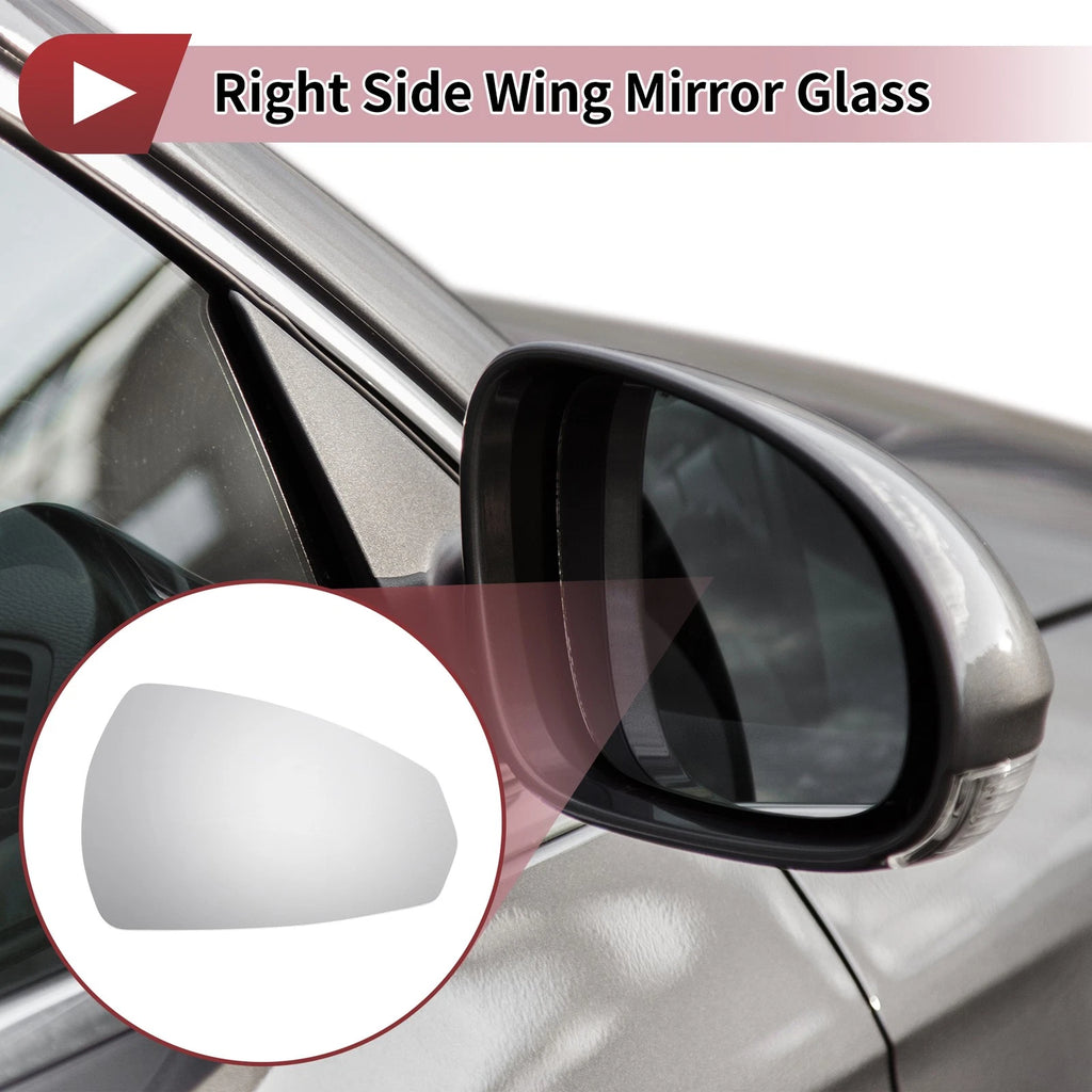 Right Side Wing Mirror Glass Replacement for Audi A3 (2013–2020)