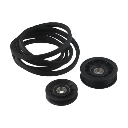 Idler Pulley Drive Belt Kit for Lawn Tractor (Oil Resistant, Width)