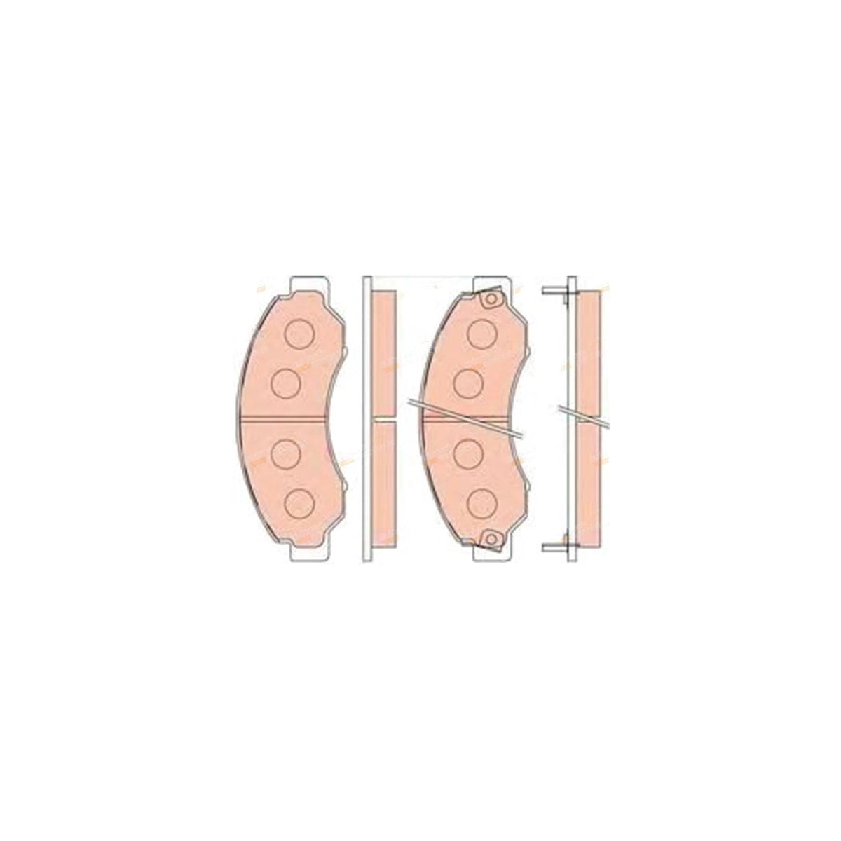 Front Disc Brake Pad Set for Nissan Civilian Bus W41 (1999–2010) DB1992