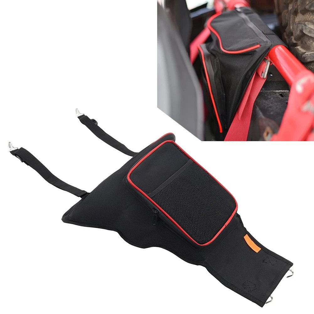 UTV Cab Center Storage Bag for Polaris RZR 570 800 900 XP 1000 (Black/Red)
