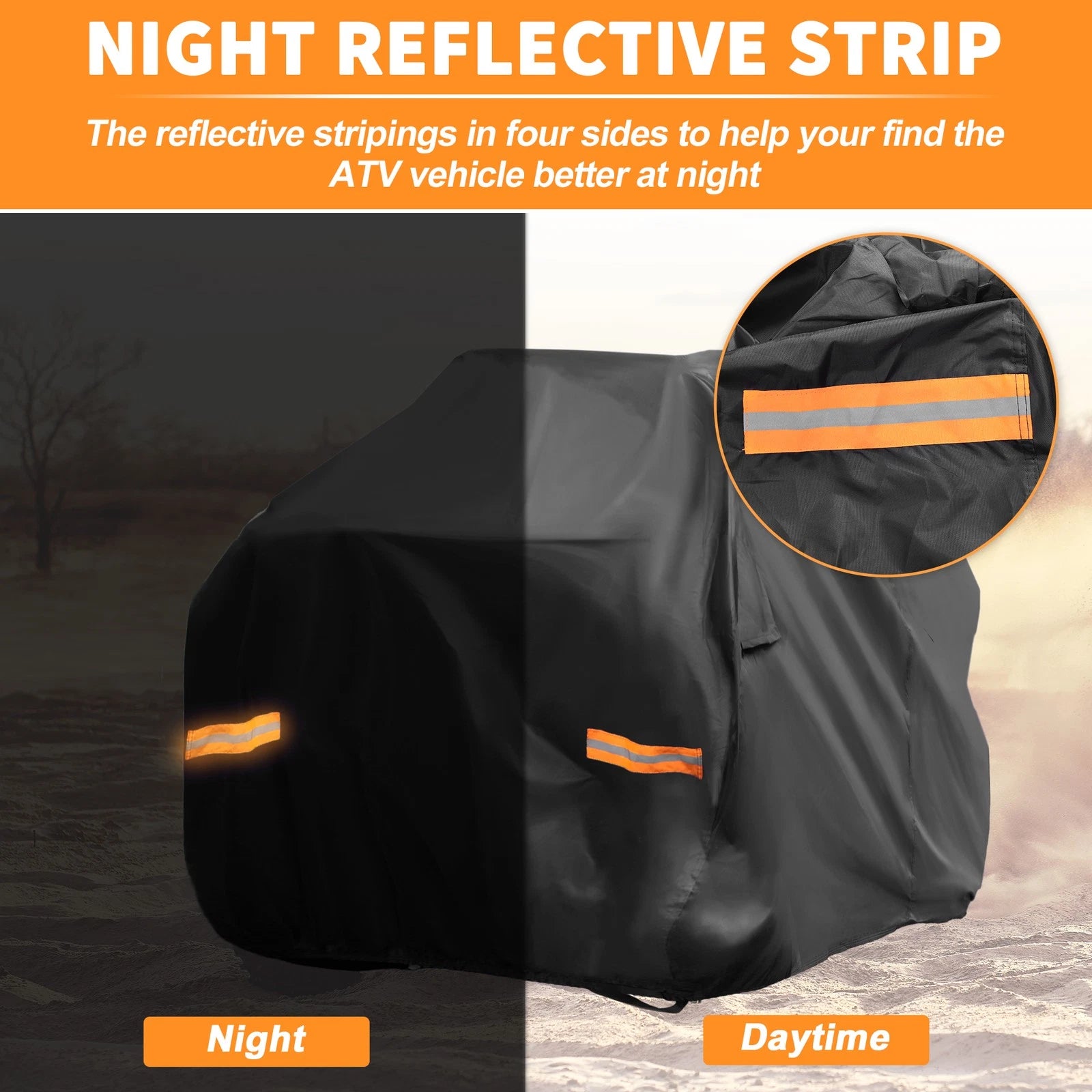 Waterproof ATV Cover Replacement for Honda Fourtrax Rancher Black 84.65"
