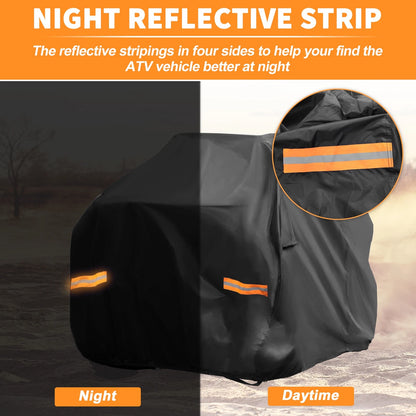 Waterproof ATV Cover Replacement for Honda Fourtrax Rancher Black 84.65"