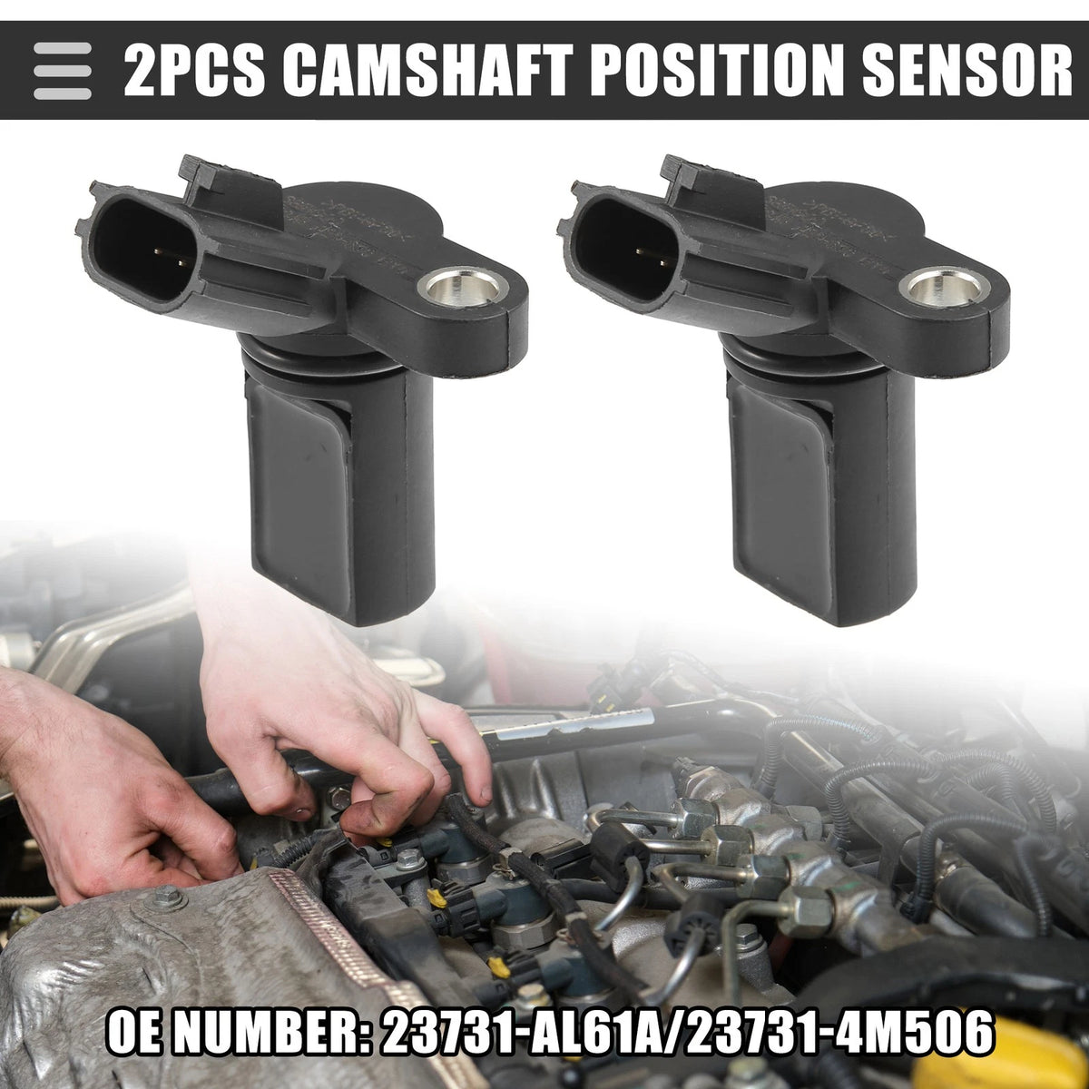 2X Camshaft Position Sensor for Infiniti FX45 (2003–2008) No. 23731-AL61A