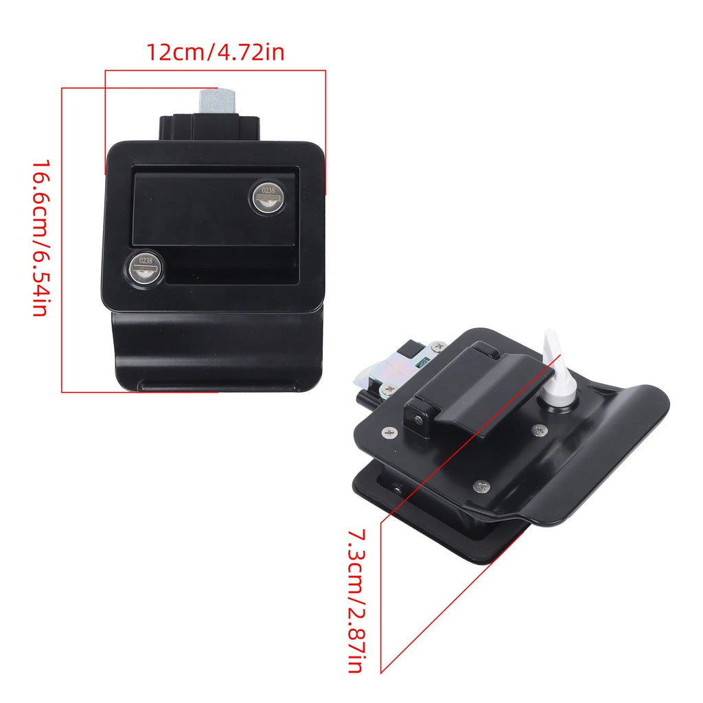 2 Black RV Paddle Entry Door Lock Latch Handle Knob Deadbolt for Camper Trailer