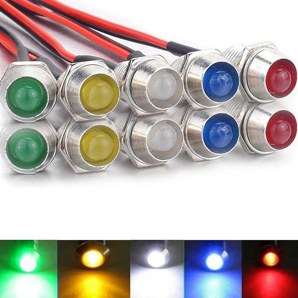 10pcs LED Indicator Light Bulb for Universal Cars (12V)