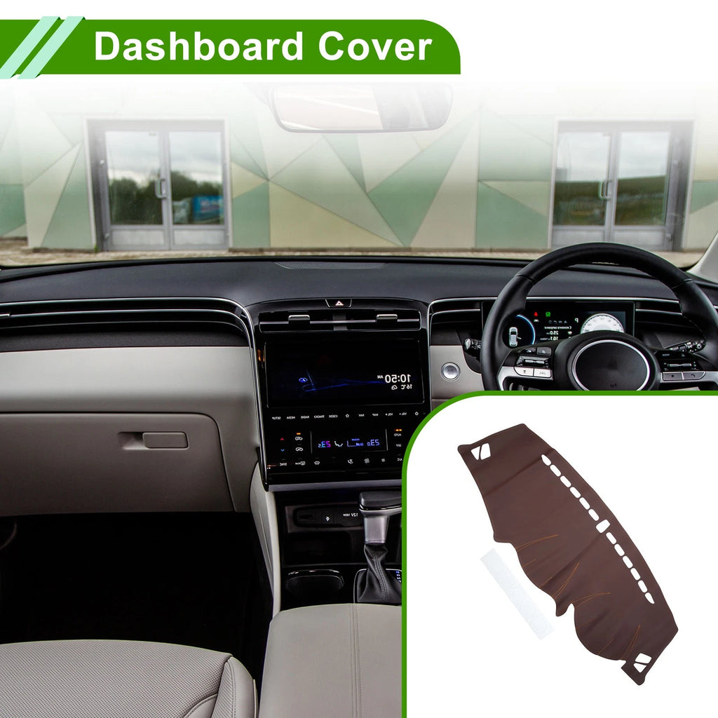 Dashboard Cover for Hyundai ix35 Tucson 2010–2015 Dash Mat Carpet Brown
