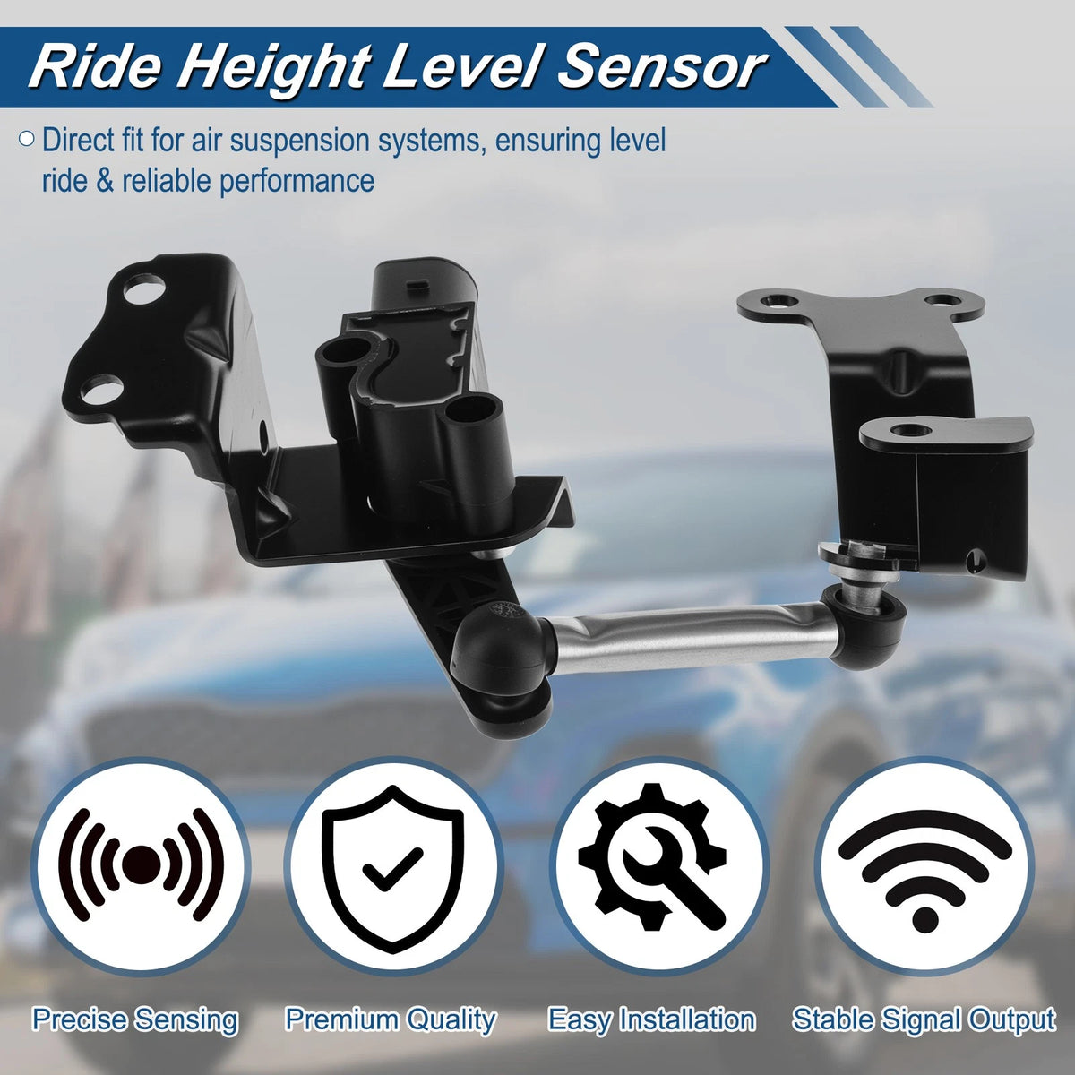 Ride Height Sensor for Audi A3 (2004–2013) 4 Pin Metal Plastic