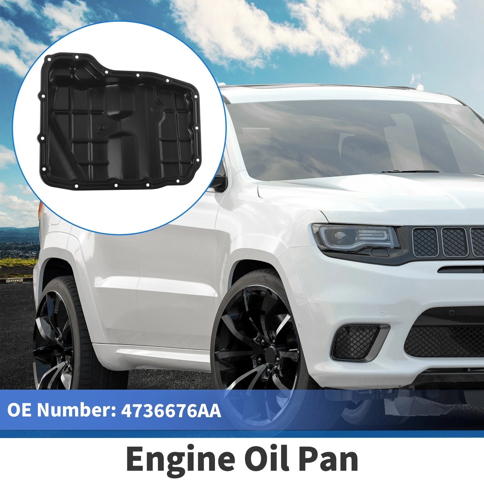 Engine Oil Pan Replacement for Jeep Grand Cherokee (2010–2013) Aluminum