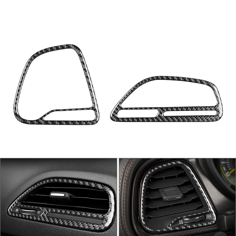 Side Air Vents Dash Trim for Dodge Challenger (2015–2023) Black