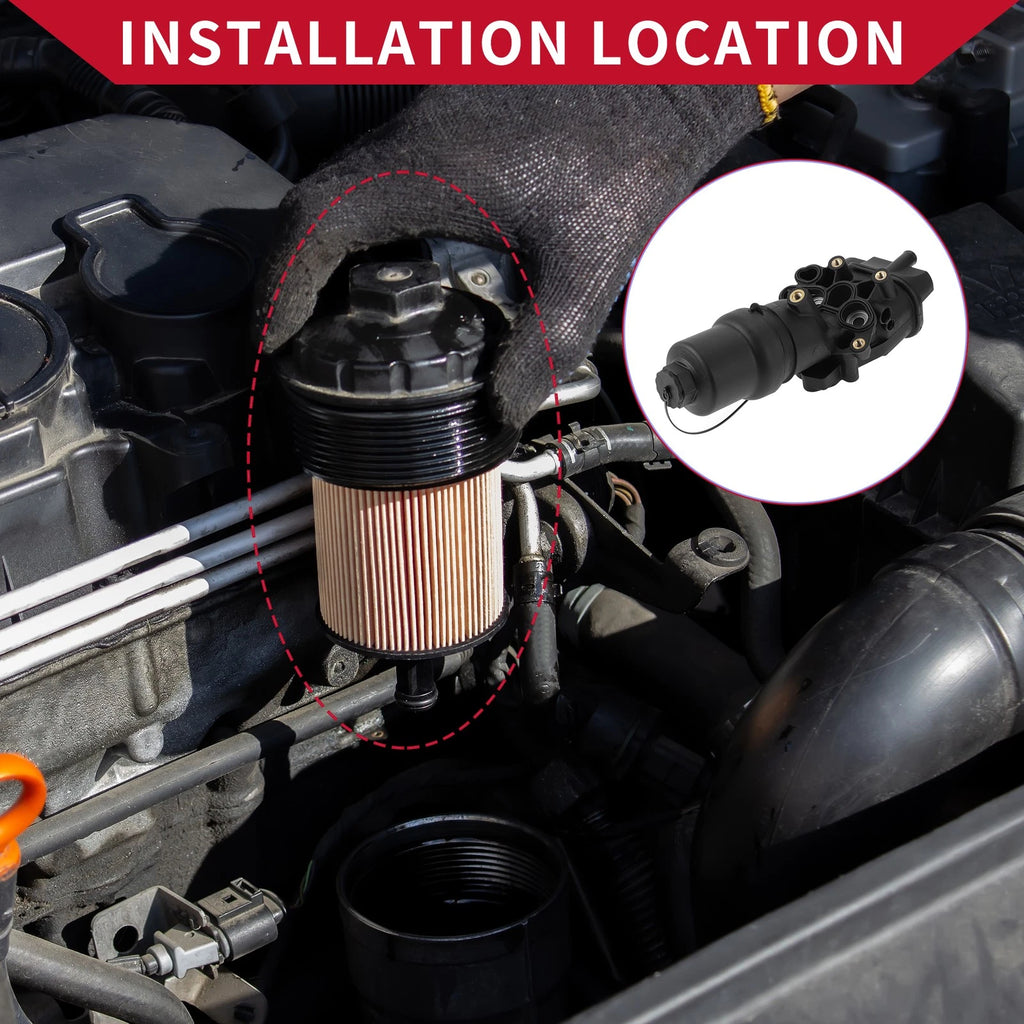 Engine Oil Cooler Filter Housing for Volkswagen Jetta (2005–2015)