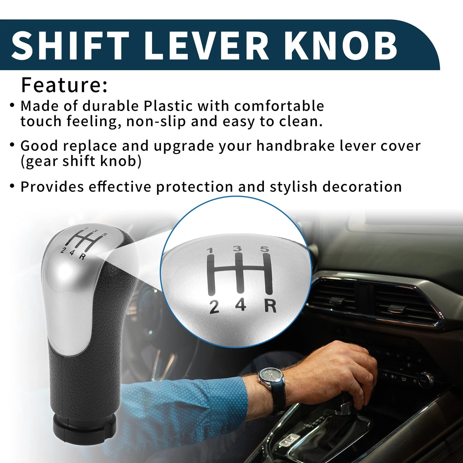 5 Speed Manual Gear Shift Knob Replacement for Ford Fiesta MK6 (2001–2010)